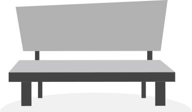 Drawing of a bench