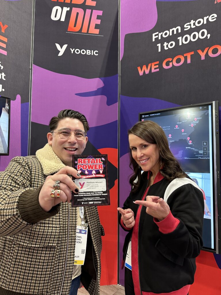 YOOBIC Retail Power Play Lottery Winner Michael Saldana at NRF 2025