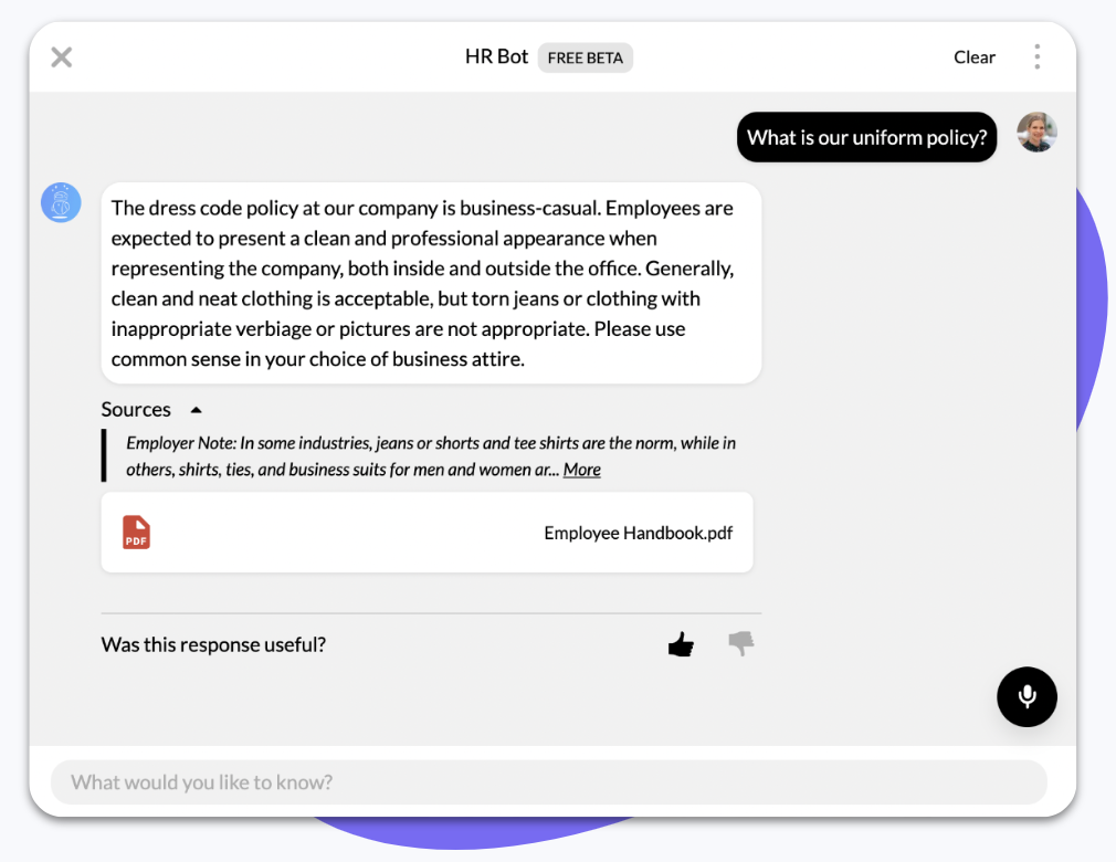YOOBIC NEO Assistant screenshot
