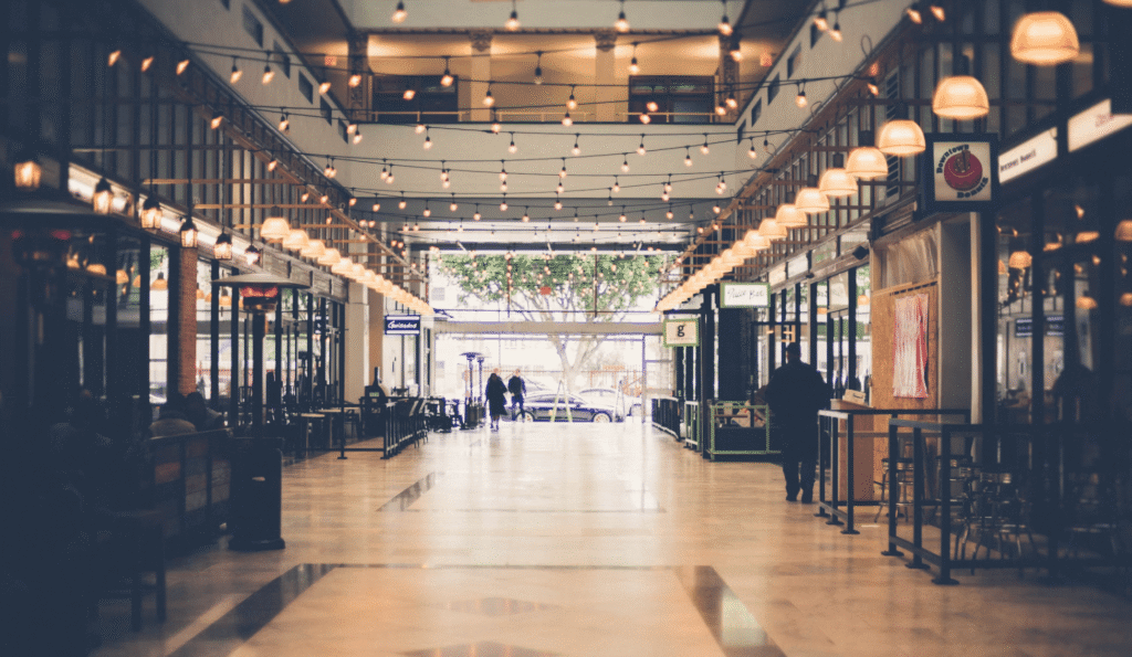 Any empty shopping mall in the day